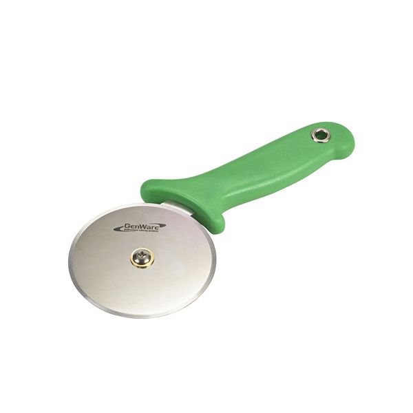 Picture of Genware Pizza Cutter Green Handle