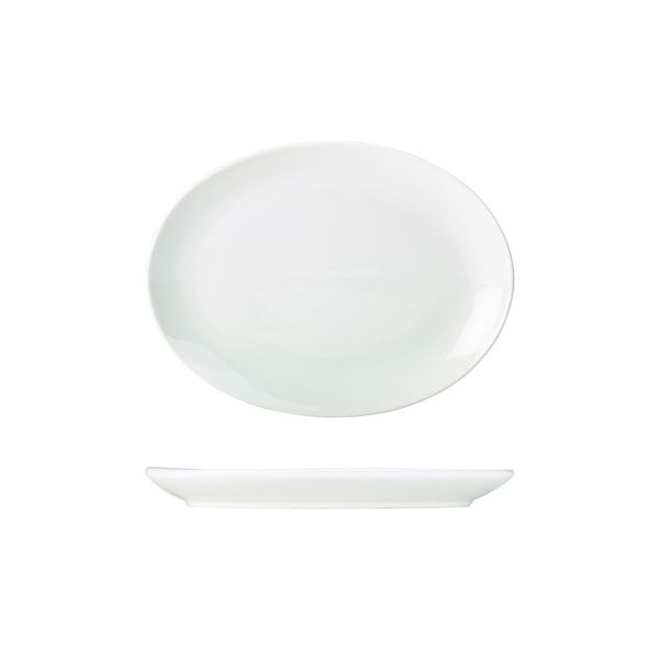 Picture of Genware Porcelain white Oval Plate 9.5" each