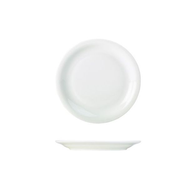 Picture of Genware Porcelain Narrow Rim Plate 16cm/6.25"