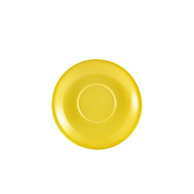 Picture of Genware Porcelain Yellow Saucer 16cm