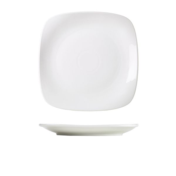 Picture of GW Porc Rounded Square Plate 25cm/9.75"