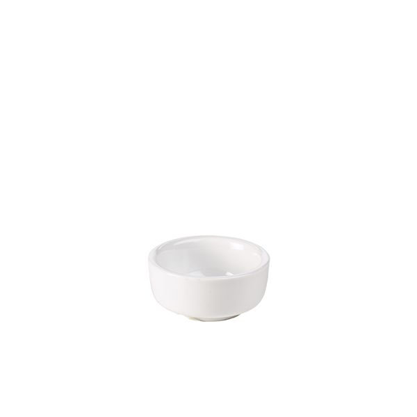 Picture of Genware Porcelain Butter Pat 6.5cm/2.5"