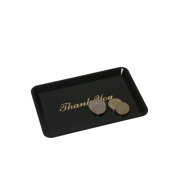 Picture of Tip Tray Thank You 4.1/2"X6.1/2" Black