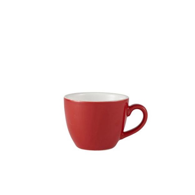 Picture of Genware Porcelain Red Bowl Shaped Cup 9cl/3oz