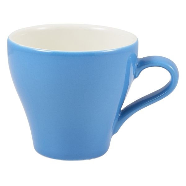 Picture of Genware Porcelain Blue Tulip Cup 18cl/6.25oz