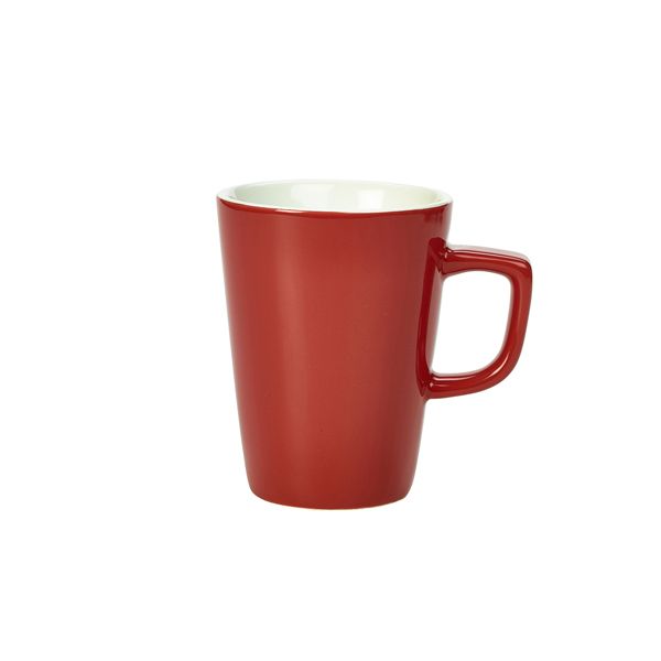 Picture of Genware Porcelain Red Latte Mug 34cl/12oz