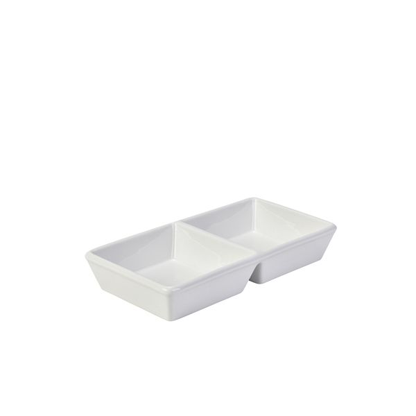 Picture of GW Porc Square Double Dish 25 x 13 x 4cm