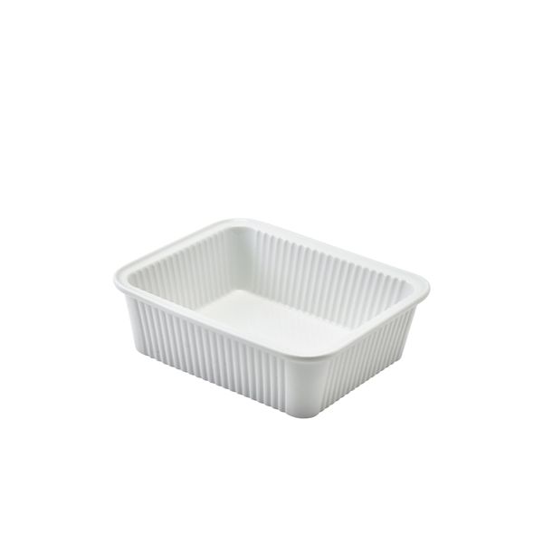 Picture of GW Porc Fluted Rect Dish 16 x 13cm/6.25 x 5"