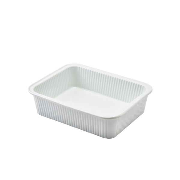 Picture of GW Porc Fluted Rect Dish 20.5x16.5cm/8x6.5"