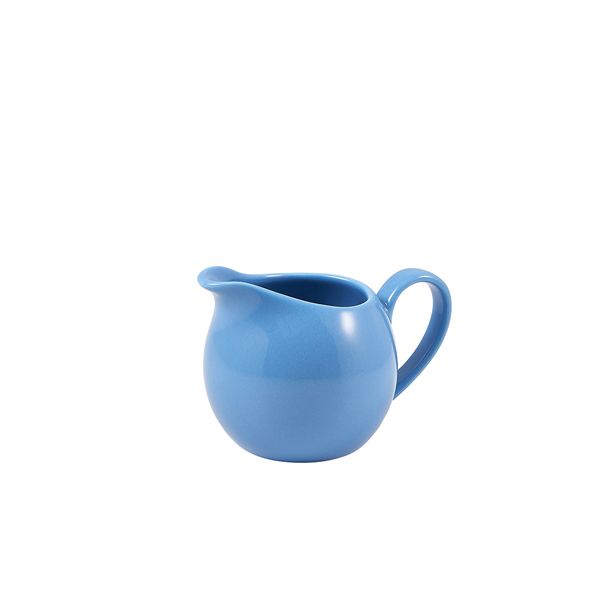 Picture of Genware Porcelain Blue Jug 14cl/5oz