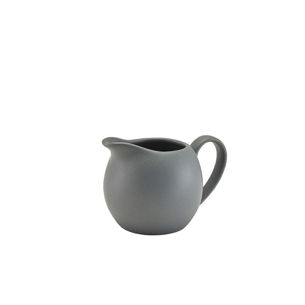 Picture of Genware Porcelain Matt Grey Jug 14cl/5oz