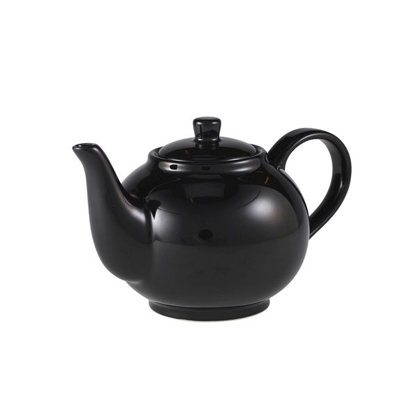 Picture of Genware Porcelain Black Teapot 45cl/15.75oz