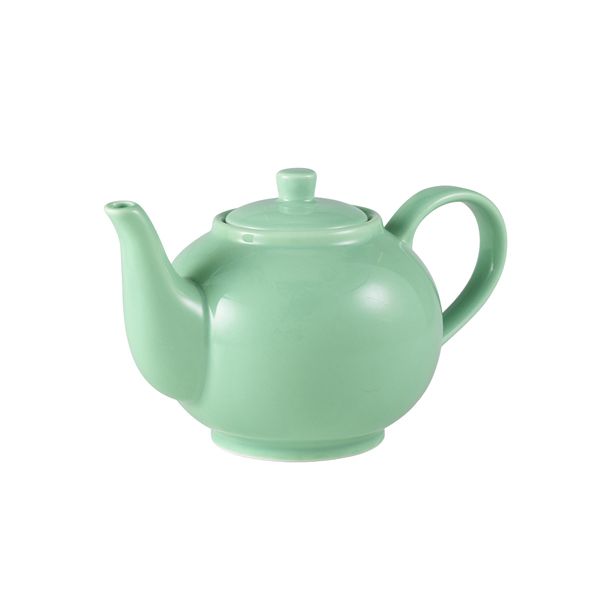 Picture of Genware Porcelain Green Teapot 45cl/15.75oz