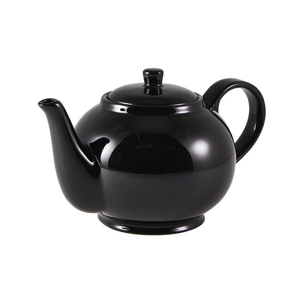 Picture of Genware Porcelain Black Teapot 85cl/30oz