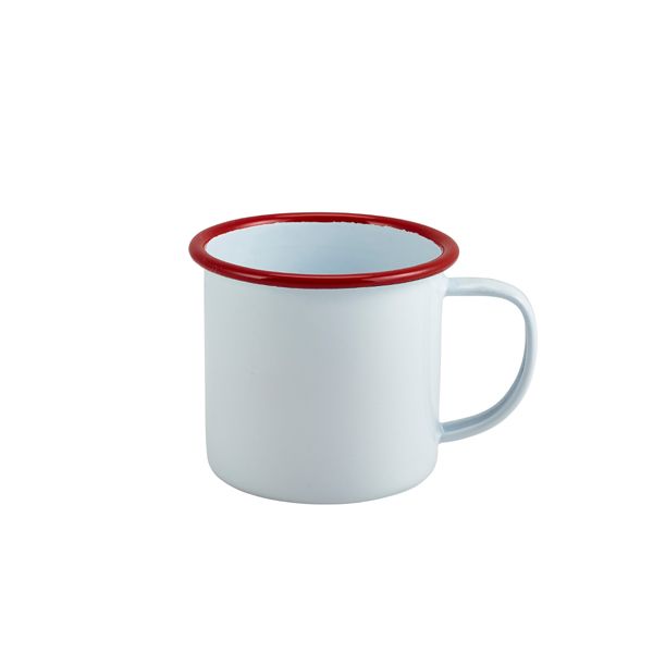 Picture of Enamel Mug White with Red Rim 36cl/12.5oz