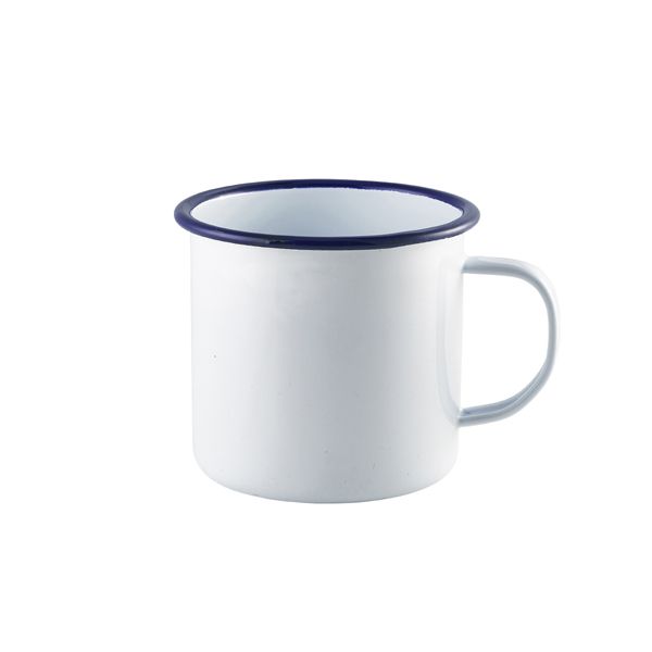 Picture of Enamel Mug White with Blue Rim 56.8cl/20oz