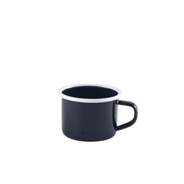 Picture of Enamel Mug Black with White Rim 12cl/4.2oz