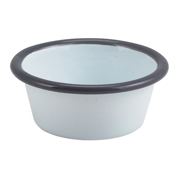 Picture of Enam Ramekin White w Grey Rim 8cm  90ml/3.2oz