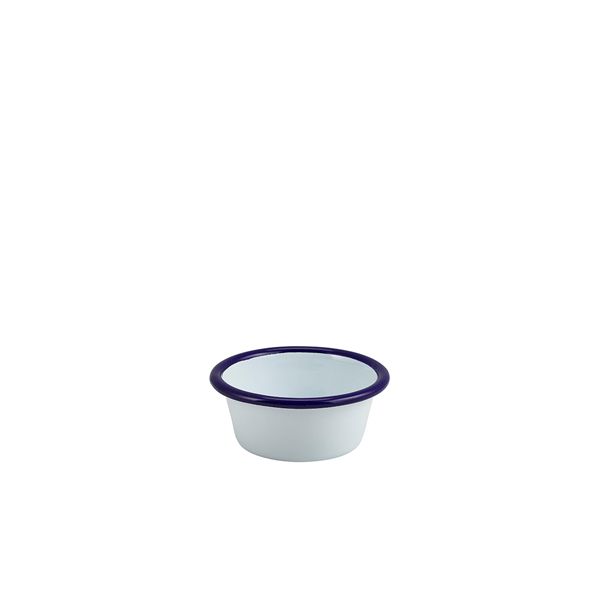 Picture of Enam Ramekin White w Blue Rim 8cm  90ml/3.2oz