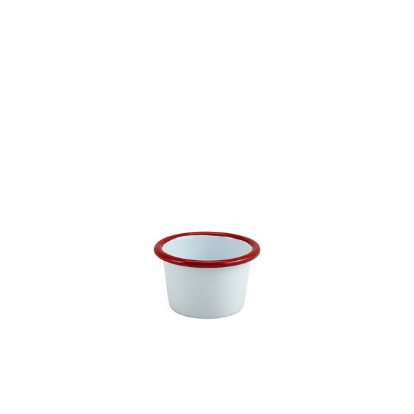 Picture of Enam Ramekin White w Red Rim 7cm 90ml/3.2oz