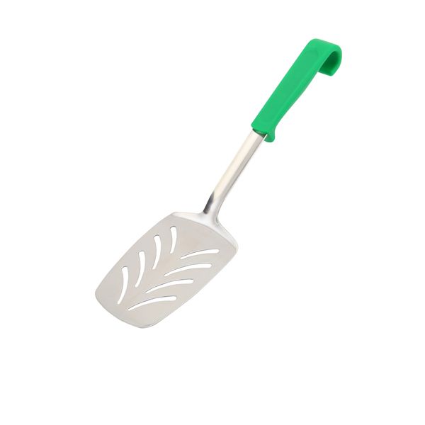 Picture of Genware Plastic Handle Slotted Turner Green