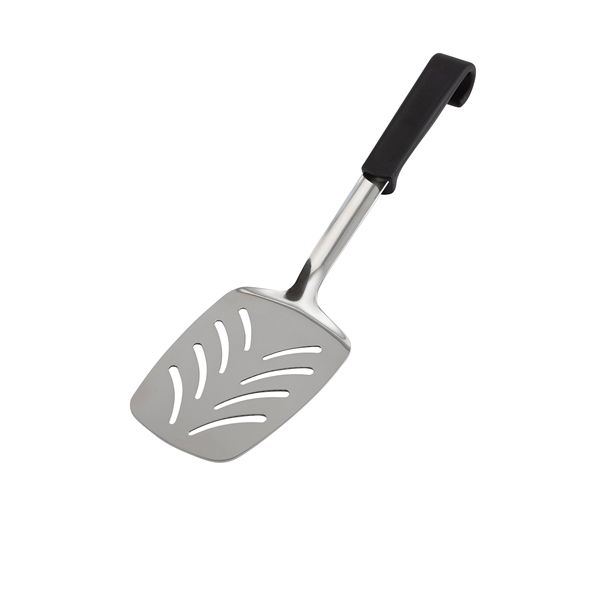 Picture of Genware Plastic Handle Slotted Turner Black