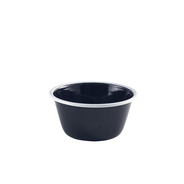 Picture of Enam Deep Pie Dish Black w White Rim 12cm