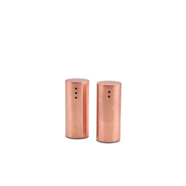 Picture of Copper Plated S Sided Salt & Pepper Set 7.5cm