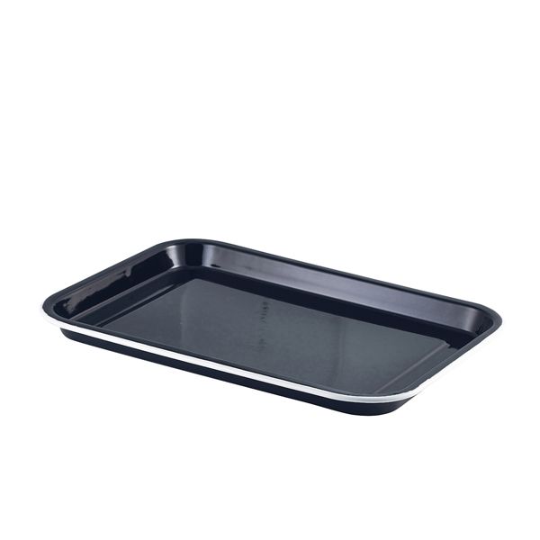 Picture of Enam Serving Tray Black w White Rim 33x23.5cm