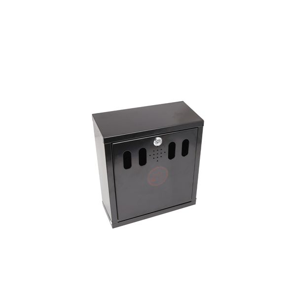 Picture of Genware Black Wall-Mounted Outdoor Ashtray