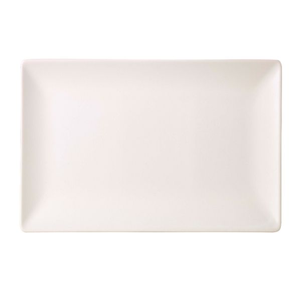 Picture of Luna StoneW White Rect Plate 30x20cm/12x 8"