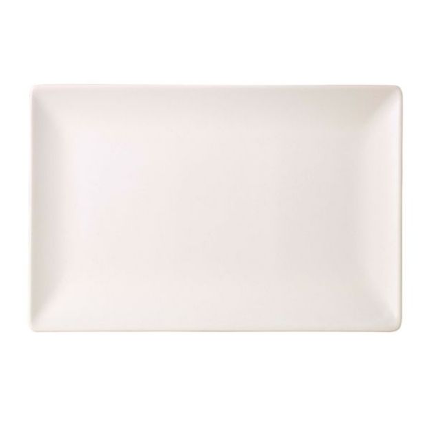 Picture of Luna StoneW White Rect Plate 30x20cm/12x 8"