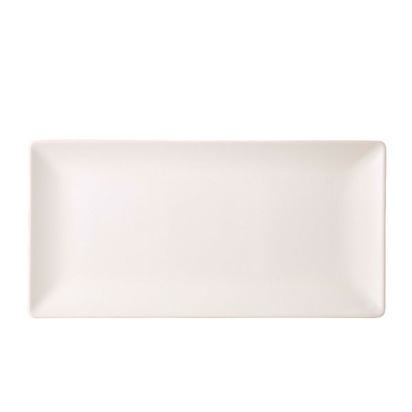 Picture of Luna StoneW White Rect Plate 30x15cm/12x 6"