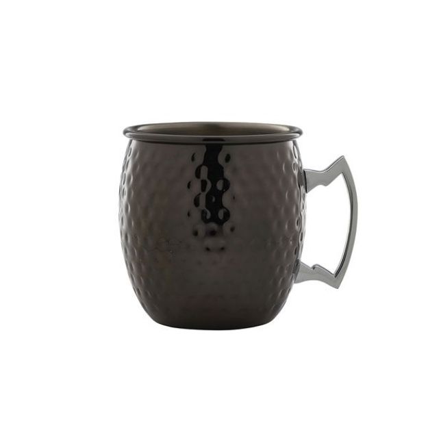 Picture of Barrel Gun Metal Mug 55cl/19.25oz Hammered