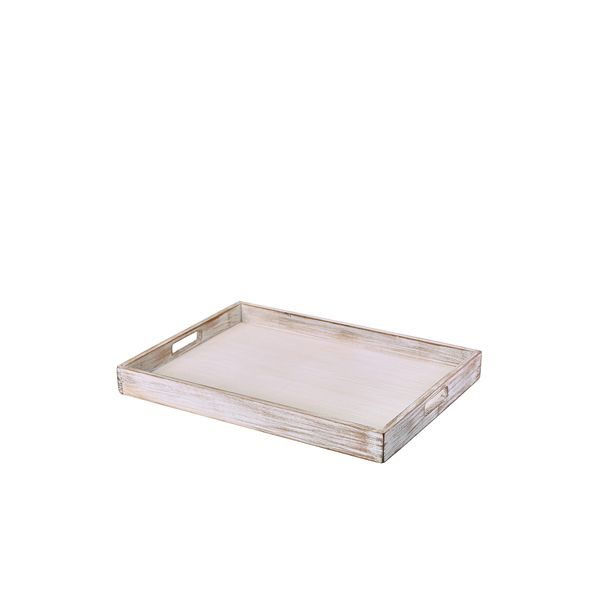 Picture of GW White Wash Butlers Tray 44 x 32 x 4.5cm