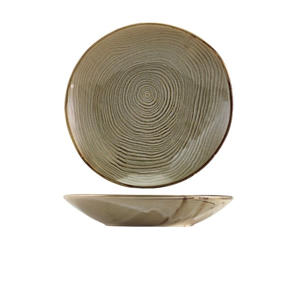 Picture of Terra Porcelain Grey Organic Coupe Bowl 26cm