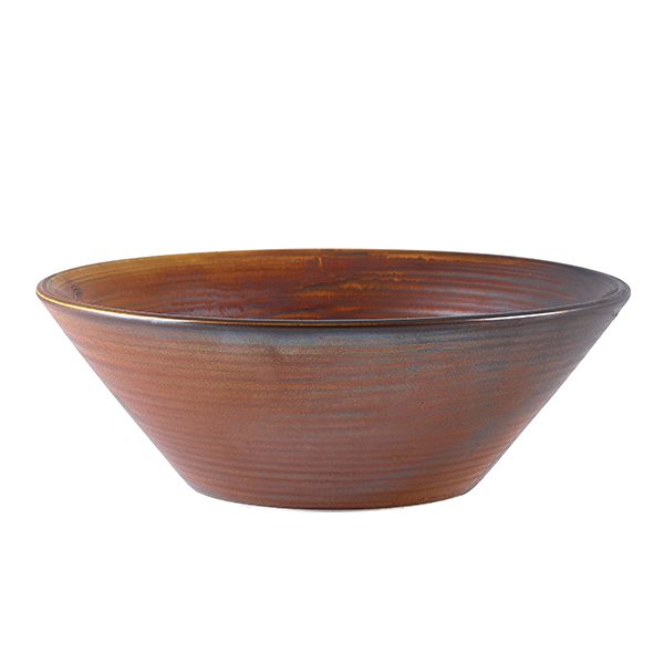 Picture of Terra Porc Rustic Copper Conical Bowl 19.5cm