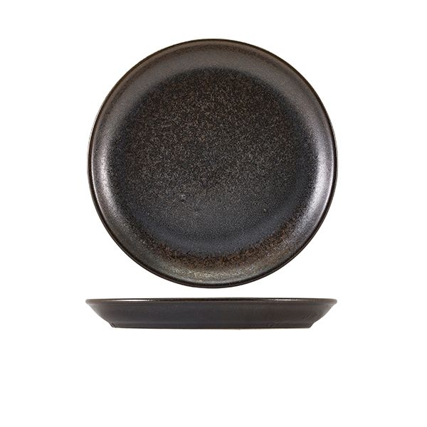 Picture of Terra Porcelain Black Coupe Plate 24cm