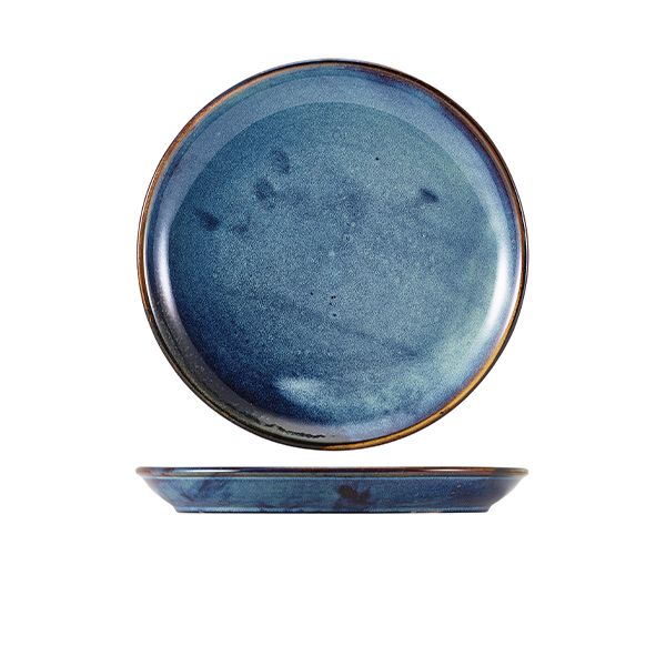 Picture of Terra Porcelain Aqua Blue Coupe Plate 24cm