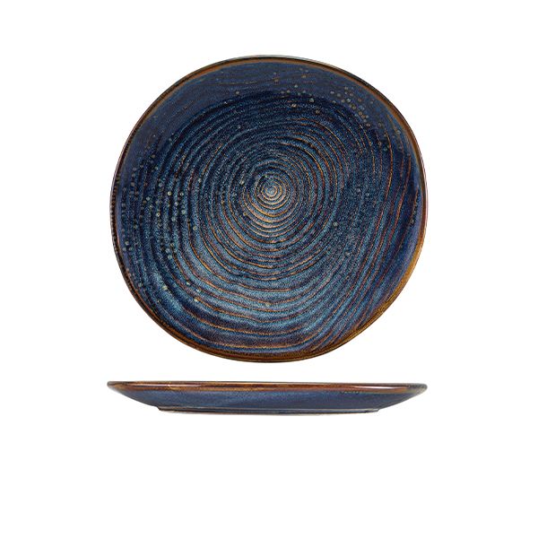 Picture of Terra Porcelain Aqua Blue Organic Plate 25cm