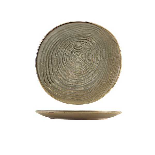 Picture of Terra Porcelain Grey Organic Plate 21cm