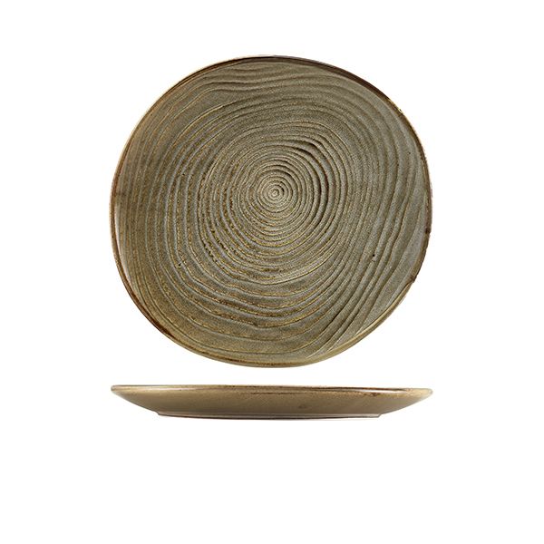 Picture of Terra Porcelain Grey Organic Plate 25cm