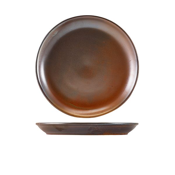 Picture of Terra Porc Rustic Copper Coupe Plate 24cm