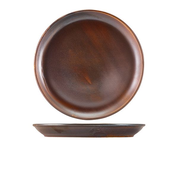 Picture of Terra Porc Rustic Copper Coupe Plate 27.5cm