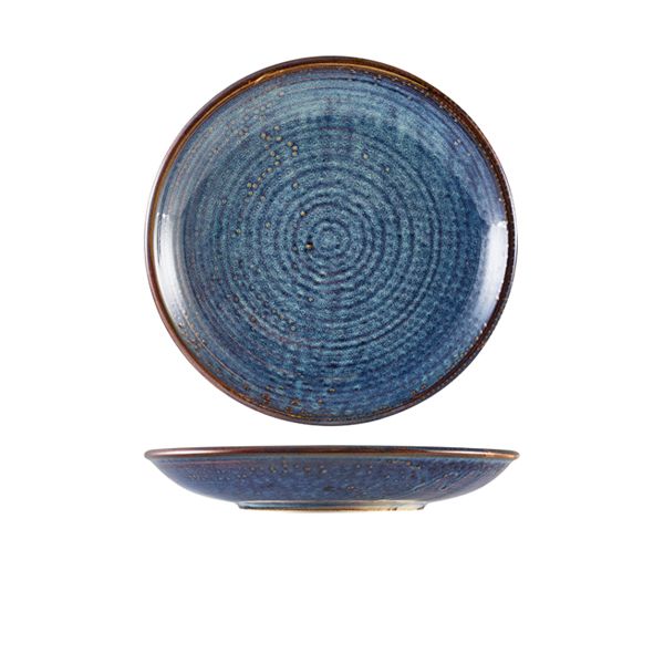 Picture of Terra Porc Aqua Blue Deep Coupe Plate 21cm