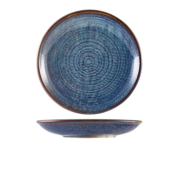 Picture of Terra Porc Aqua Blue Deep Coupe Plate 25cm