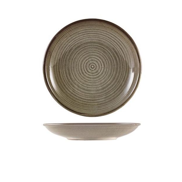Picture of Terra Porcelain Grey Deep Coupe Plate 21cm