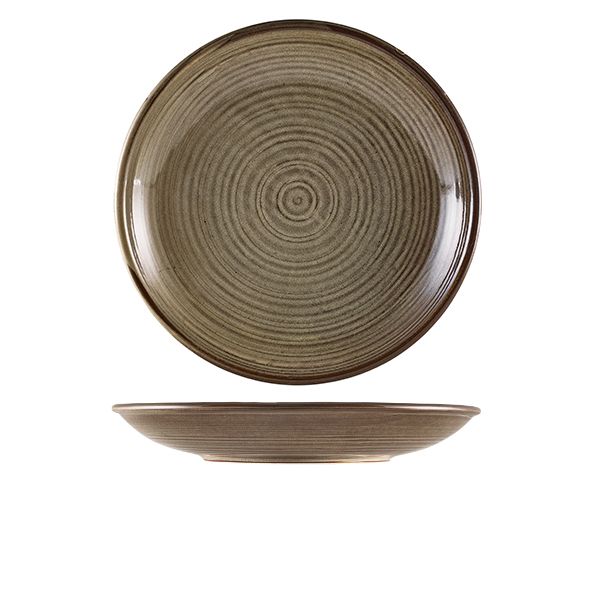 Picture of Terra Porcelain Grey Deep Coupe Plate 28cm