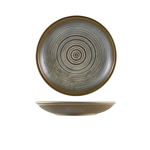 Picture of Terra Porc Matt Grey Deep Coupe Plate 21cm