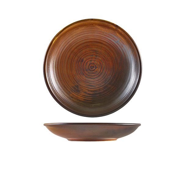 Picture of Terra Porc Rustic Copper Deep Coup Plate 21cm